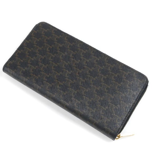 CELINE Large Zip Wallet Long Round Brown 10B552BQ3.38NO Stylish and Spacious Zip - Picture 2 of 8